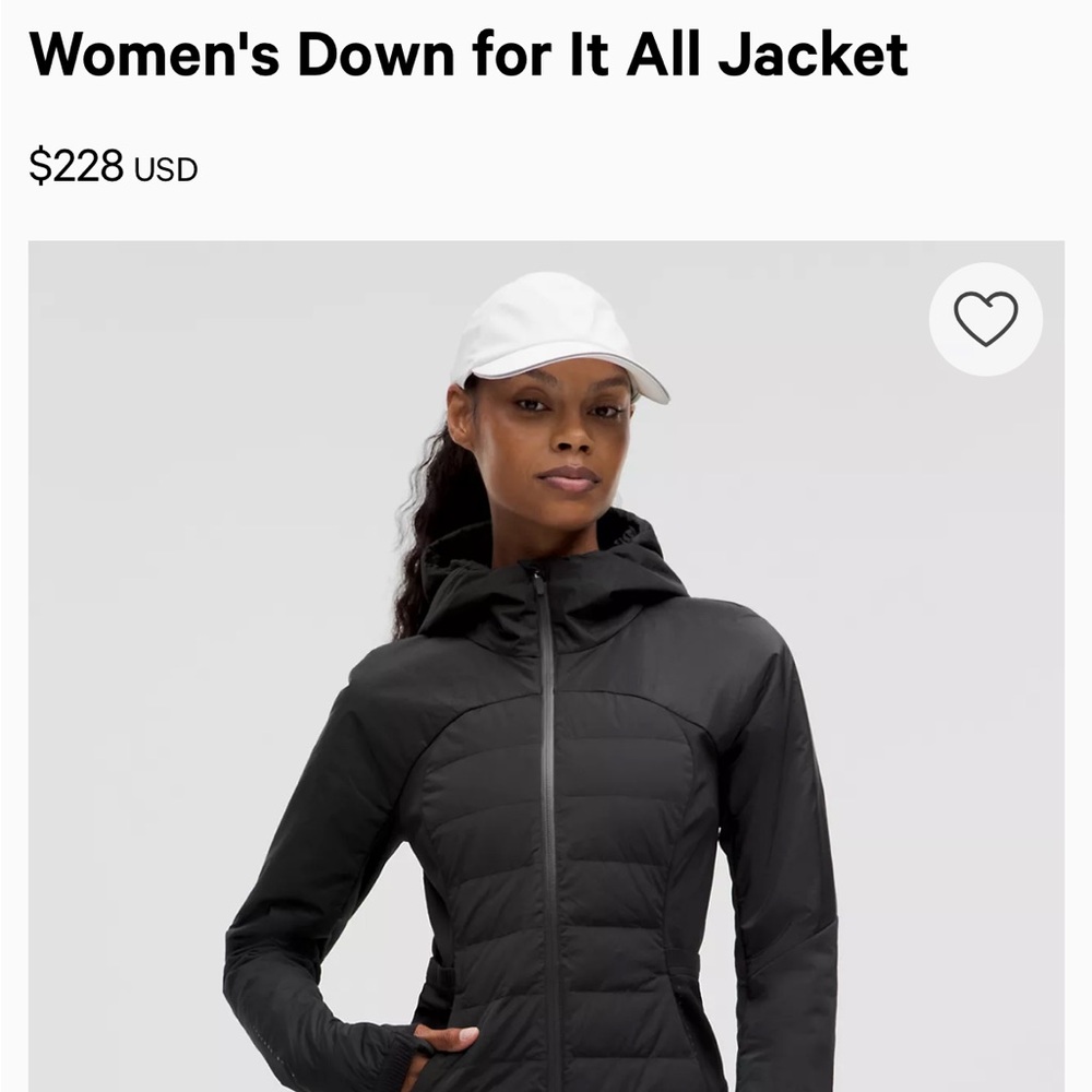 Lululemon Women's Down For It All Black Puffer Jacket